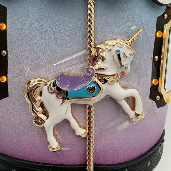 Betsey Johnson Carousel Unicorn Crossbody — LIGHTS UP! NWT 🎠 - Picture 6 of 13
